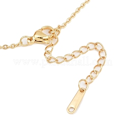 Женское ожерелье-цепочка с подвеской в виде сердца из натурального аквамарина из нержавеющей стали 304&nbsp;NJEW-JN05457-01