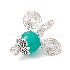 Pendentifs en perles de verre imitation jade&nbsp;PALLOY-JF02378