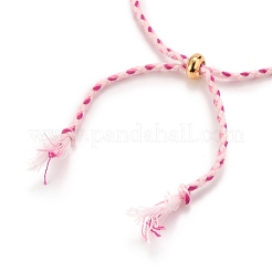 Fabrication de bracelets coulissants en cordons de coton tressés réglables&nbsp;BJEW-JB05743-02