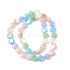 Гальванические непрозрачные стеклянные бусины&nbsp;EGLA-G039-05A-01A