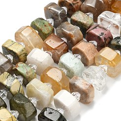 Нити бусин из натурального желтого гематоидного кварца G-L642-H07-01