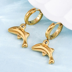 Серьги-кольца из нержавеющей стали 304&nbsp;LS-EJEW-F357-02G-04