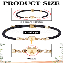 1 pz braccialetti in cordino di nylon regolabili per donne e uomini&nbsp;BJEW-LP0001-30A