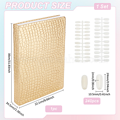 Rechteckige Nagelfarbenkarte aus Papier und Holz&nbsp;CON-WH0089-123