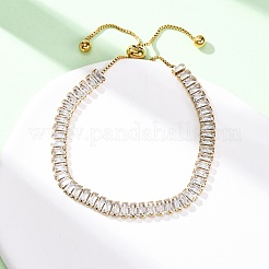 Теннисные браслеты из нержавеющей стали 304 с прозрачными кубическими циркониями BJEW-G754-03G-01