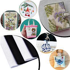 10 лист 2-х цветной ткани 11ct для вышивки крестом AJEW-GA0007-35