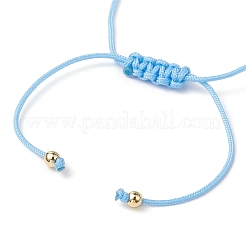 Bracciali regolabili con perline intrecciate per donna&nbsp;BJEW-JB11164-01
