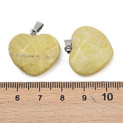 Natürliche gelbe Senfjaspis Anhänger&nbsp;G-A281-02P-02