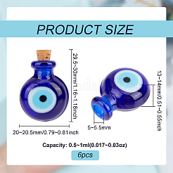 6 шт. подвески в виде флаконов духов ручной работы в стиле лэмпворк LAMP-BC0001-02