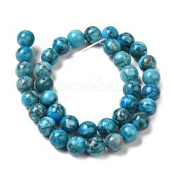 Naturales teñidos abalorios de jade blanco hebras&nbsp;G-M402-C04-02