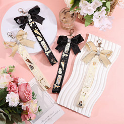 4 шт. 2-х цветная тканевая подвеска-бантик&nbsp;FIND-CA0010-24B