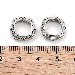 Латунные бусины-проставки из зеленого микропаве с кубическим цирконом&nbsp;KK-P271-21P