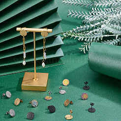 32 шт. 4 цвета фурнитура для сережек-гвоздиков из нержавеющей стали 304 STAS-UN0023-65