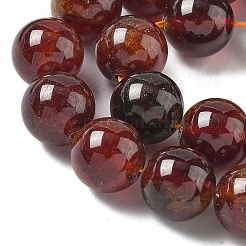 Натуральный оранжевый гранатовый бисер пряди G-G271-B01-10mm