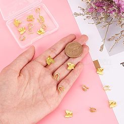 20 шт. 2-х стильная стойка с покрытием из латуни с крючками KK-FH0003-91