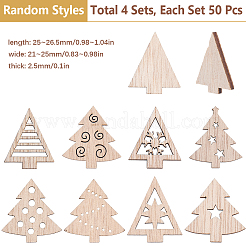 4 комплект деревянных подвесных украшений&nbsp;WOOD-SC0001-90A