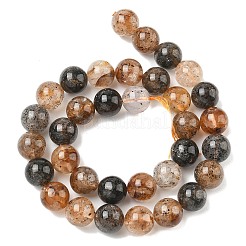 Нити натуральных алмазных бусин херкимер G-Z115-C01-12mm