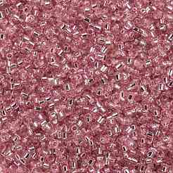 シリンダーシードビーズ  銀並ぶ  丸い穴  均一サイズ  パールピンク  2x1.5mm  穴：0.8mm  約888個/10g&nbsp;X-SEED-H001-G01