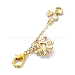 Рождественская тема олень снежинка сплав эмаль кулон украшения HJEW-JM02133