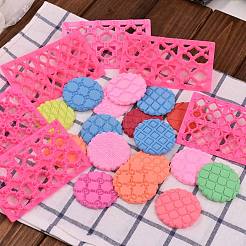 食品級プラスチッククッキー印刷金型  DIYビスケットベーキングツール  スター  ピンク  122x72x20mm&nbsp;DIY-K009-53A