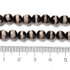 Натуральный тибетский полосатый узор бусины из агата дзи G-B079-B01-01