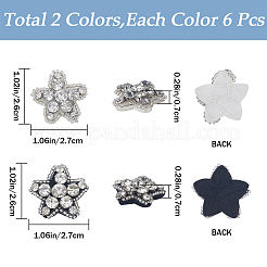 12 шт. аппликации в виде звезд 2 цветов PATC-GF0001-39