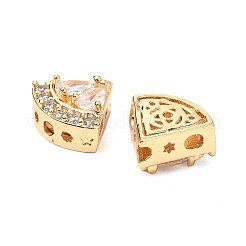 Латунные микро проложить кубического циркония бусы KK-A259-10G