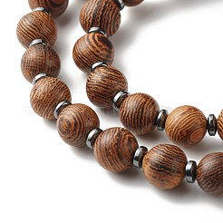Bracelet de chaîne en perles d'hématite synthétiques turquoise (teint) et non magnétique&nbsp;BJEW-JB06787