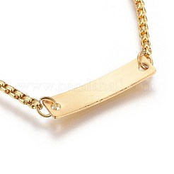 Ионное покрытие (ip) 304 нержавеющая сталь id браслеты BJEW-L637-10-G