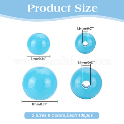 1200шт 12 стиля непрозрачные акриловые бусины&nbsp;FIND-AR0005-81
