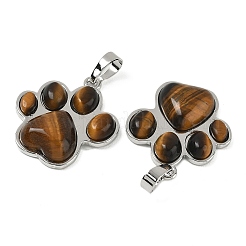 Colgantes de ojo de tigre naturales&nbsp;G-B194-02P-10