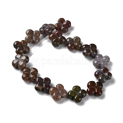 天然石インディアン瑪瑙ビーズ連売り  花  13~14x13~14x5~5.5mm  穴：1.2mm  約15個/連  7.95''（20.2センチメートル）&nbsp;G-M418-D09-01