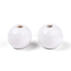 Круглые бусины из натурального дерева схима&nbsp;WOOD-A018-8mm-30