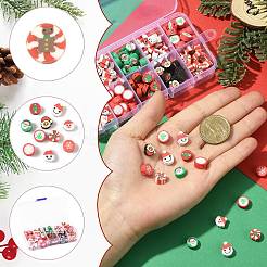 200 Stück 10 Stile handgemachte Polymer Clay Weihnachtsmotivperlen&nbsp;CLAY-FS0001-52