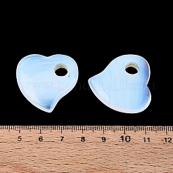 オパールペンダント  ハートチャーム  30~30.5x29~30x8~8.5mm  穴：6~6.5mm&nbsp;G-G602-06A