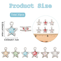 30шт 3 цвета подвески из сплава стекла&nbsp;FIND-YW0011-24A