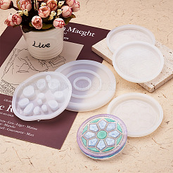 5шт 5 Молды для подставки под чашки из силикона&nbsp;DIY-BG0001-11