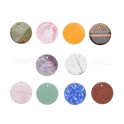 10шт 10 стильные подвески из смешанных драгоценных камней&nbsp;G-CJ0001-32