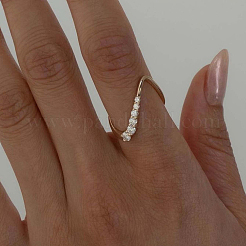 Минималистичное кольцо s925 из стерлингового серебра с паве из кубического циркония для женщин FH7149-1