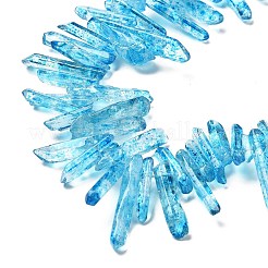 Натуральный кракле кварцевый кристалл окрашенные бусины нити G-I345-03B