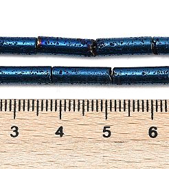 Fili di perle di roccia lavica naturale elettrodeposta&nbsp;G-K388-03B-05