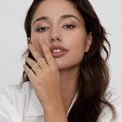 Наборы колец для пальцев из цинкового сплава с кристаллами в виде конского глаза/квадратного/плоского круглого кристалла со стразами FS-WG67419-03