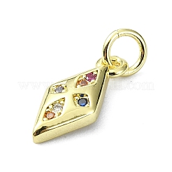 Colgante micropavé cubic zirconia de latón&nbsp;KK-H475-23G-02