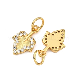 Messing micro pave klar zirkonia charme&nbsp;KK-F941-37B-G