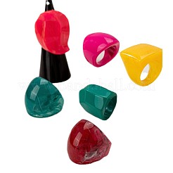 Набор из 6 акрилового кольца для пальцев FS-WG1DE8F-01