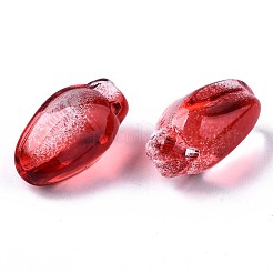 Perle di vetro verniciate a spruzzo trasparente&nbsp;X-GLAA-N035-013-F02