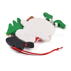 Рождественские подвесные украшения из ПВХ&nbsp;HJEW-S003-03E