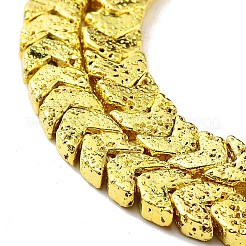 Гальванические бусины из натуральной лавы G-H303-A02-G