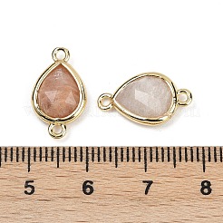 Подвески с гранеными соединителями из натурального солнечного камня&nbsp;G-L514-048P-01