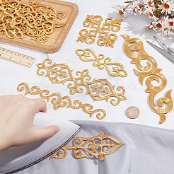 16 шт. 8-х стильная полиэстеровая компьютерная вышитая тканевая нашивка DIY-NB0007-02